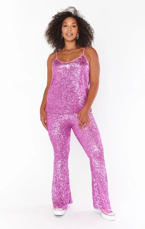 Spotlight Tank ~ Magenta Sequins