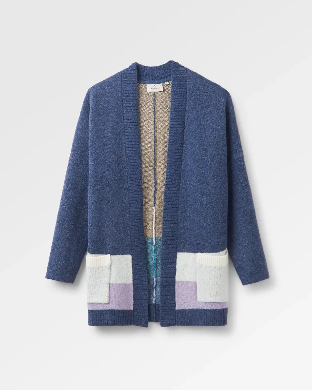 Vista Recycled Knitted Cardigan - Dark Denim